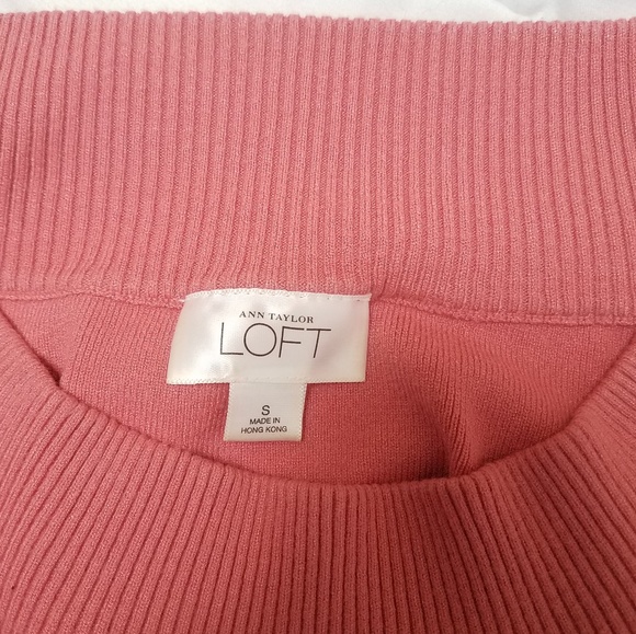 Ann Taylor LOFT Pink U Scoop Neck Sweater - Picture 3 of 4